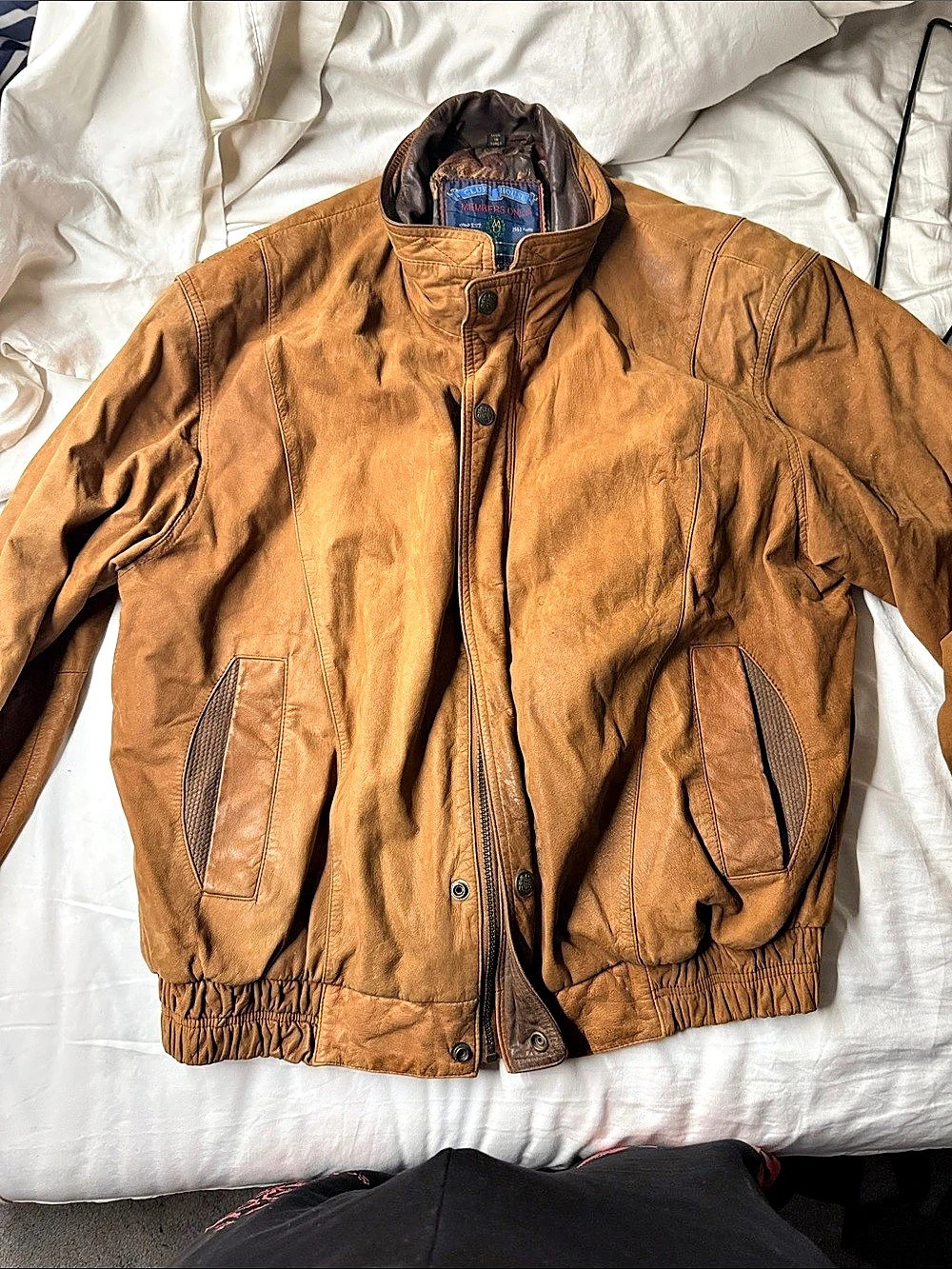Members Only Club House Members Only Vintage Leather Bomber Jacket Vintage